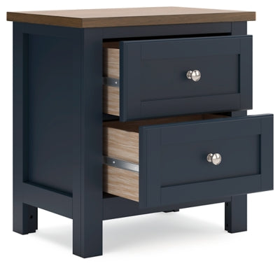 Ashley Landocken Brown Blue Nightstand