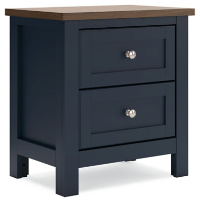 Ashley Landocken Brown Blue Nightstand