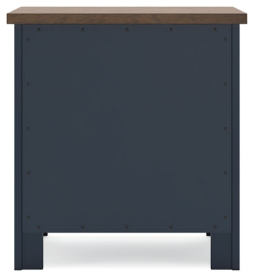 Ashley Landocken Brown Blue Nightstand