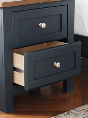 Ashley Landocken Brown Blue Nightstand
