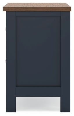 Ashley Landocken Brown Blue Nightstand