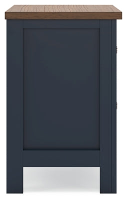 Ashley Landocken Brown Blue Nightstand