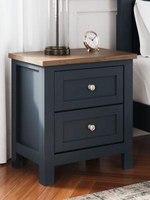 Ashley Landocken Brown Blue Nightstand