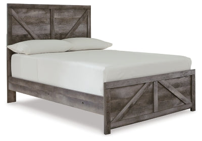 Ashley Wynnlow Gray Full Crossbuck Panel Bed