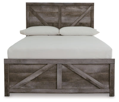 Ashley Wynnlow Gray Full Crossbuck Panel Bed