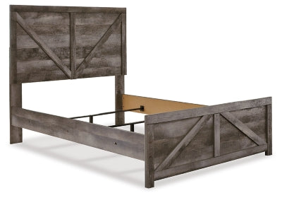 Ashley Wynnlow Gray Full Crossbuck Panel Bed