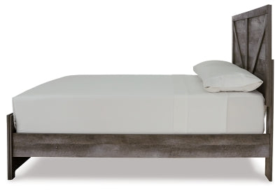 Ashley Wynnlow Gray Full Crossbuck Panel Bed