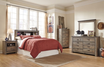 Ashley Trinell Brown Full Bookcase Headboard
