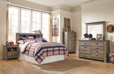 Ashley Trinell Brown Full Bookcase Headboard