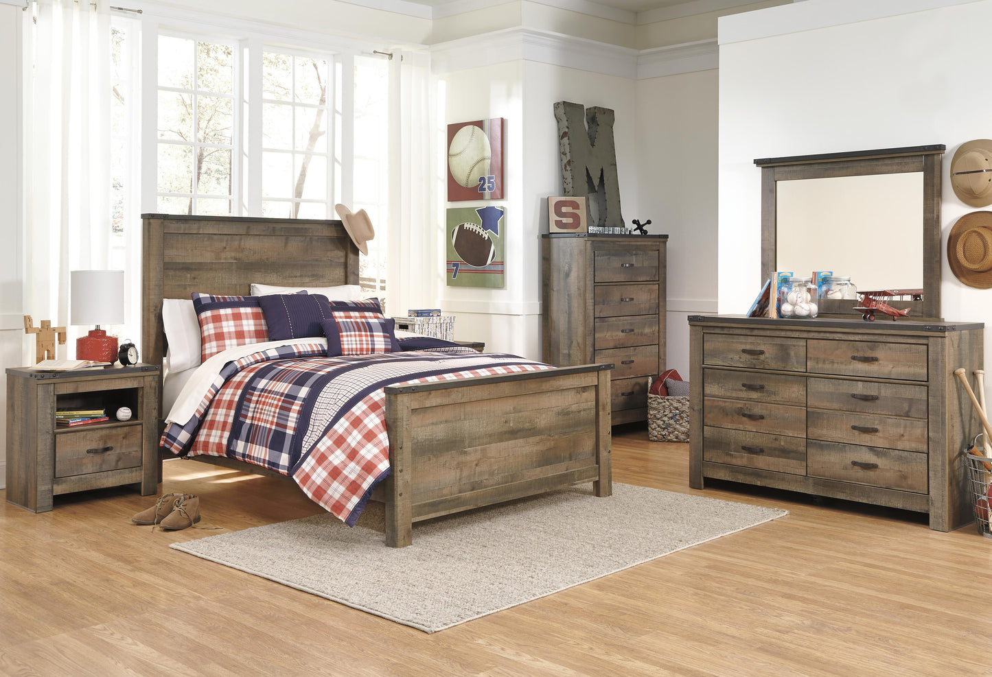 Ashley Trinell Brown Full Panel Bed