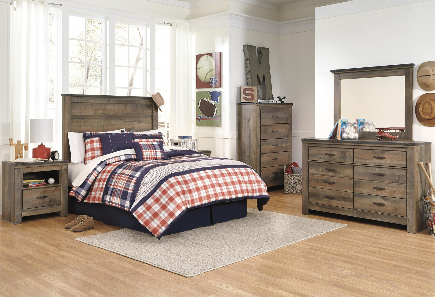 Ashley Trinell Brown Full Panel Headboard