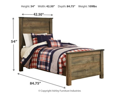Ashley Trinell Brown Twin Panel Bed