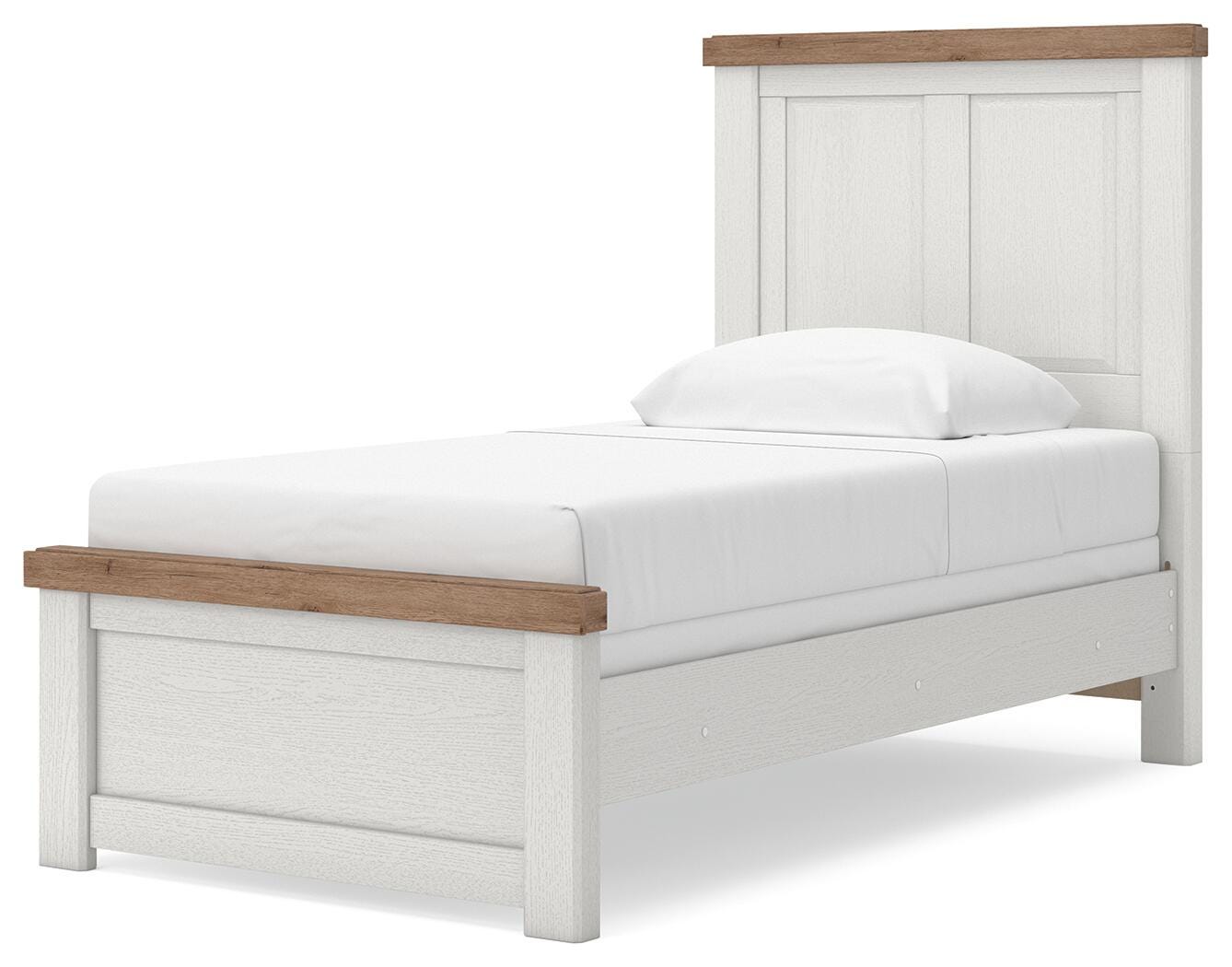 Benchcraft Savonport White Brown Twin Panel Bed
