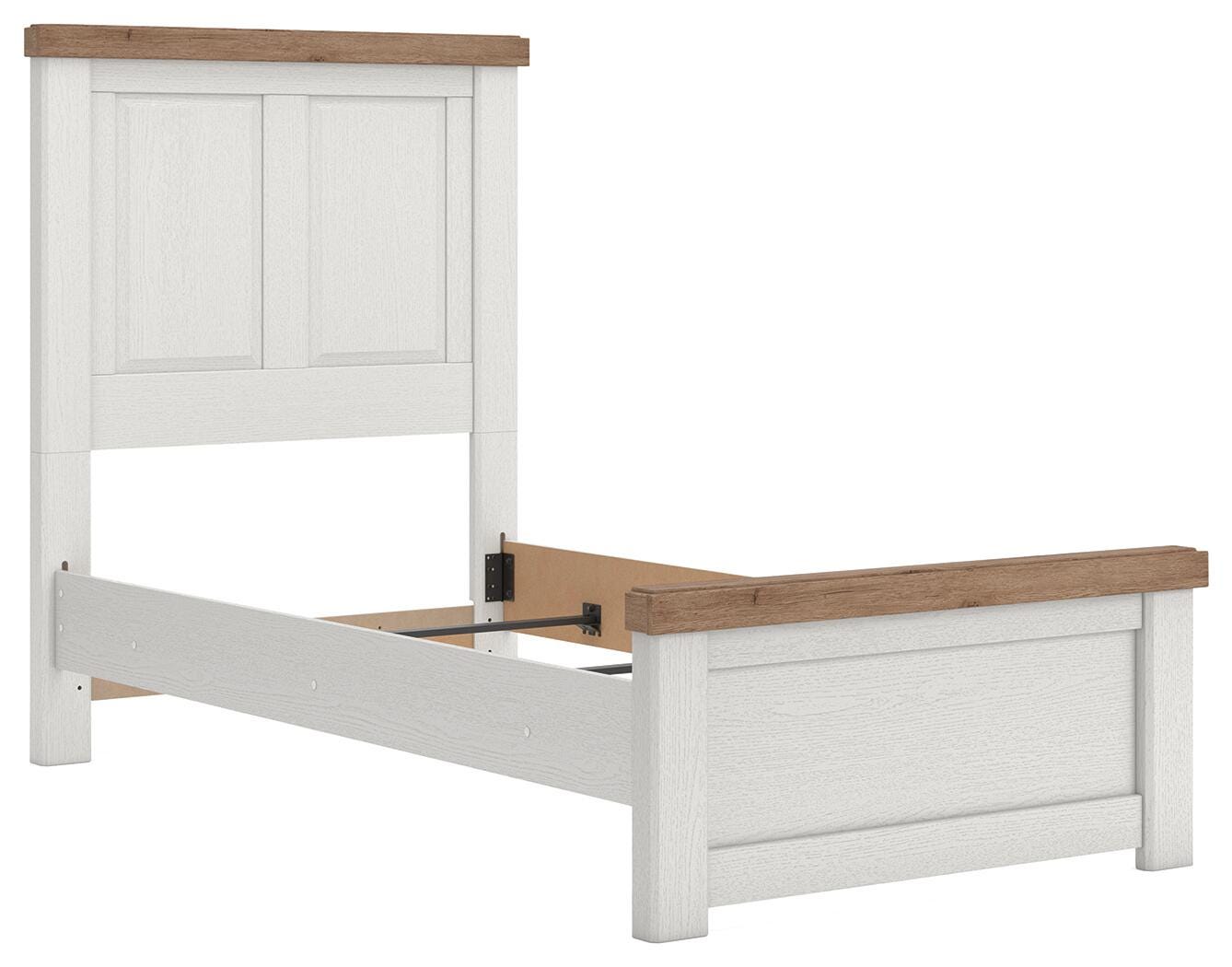 Benchcraft Savonport White Brown Twin Panel Bed