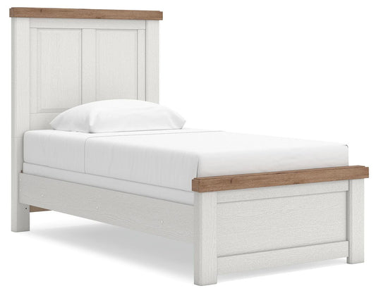 Benchcraft Savonport White Brown Twin Panel Bed