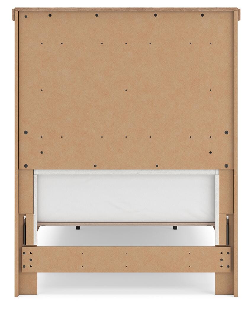 Ashley Savonport White Brown Twin Panel Storage Bed