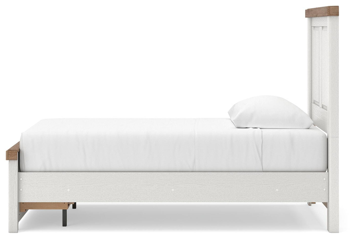 Ashley Savonport White Brown Twin Panel Storage Bed