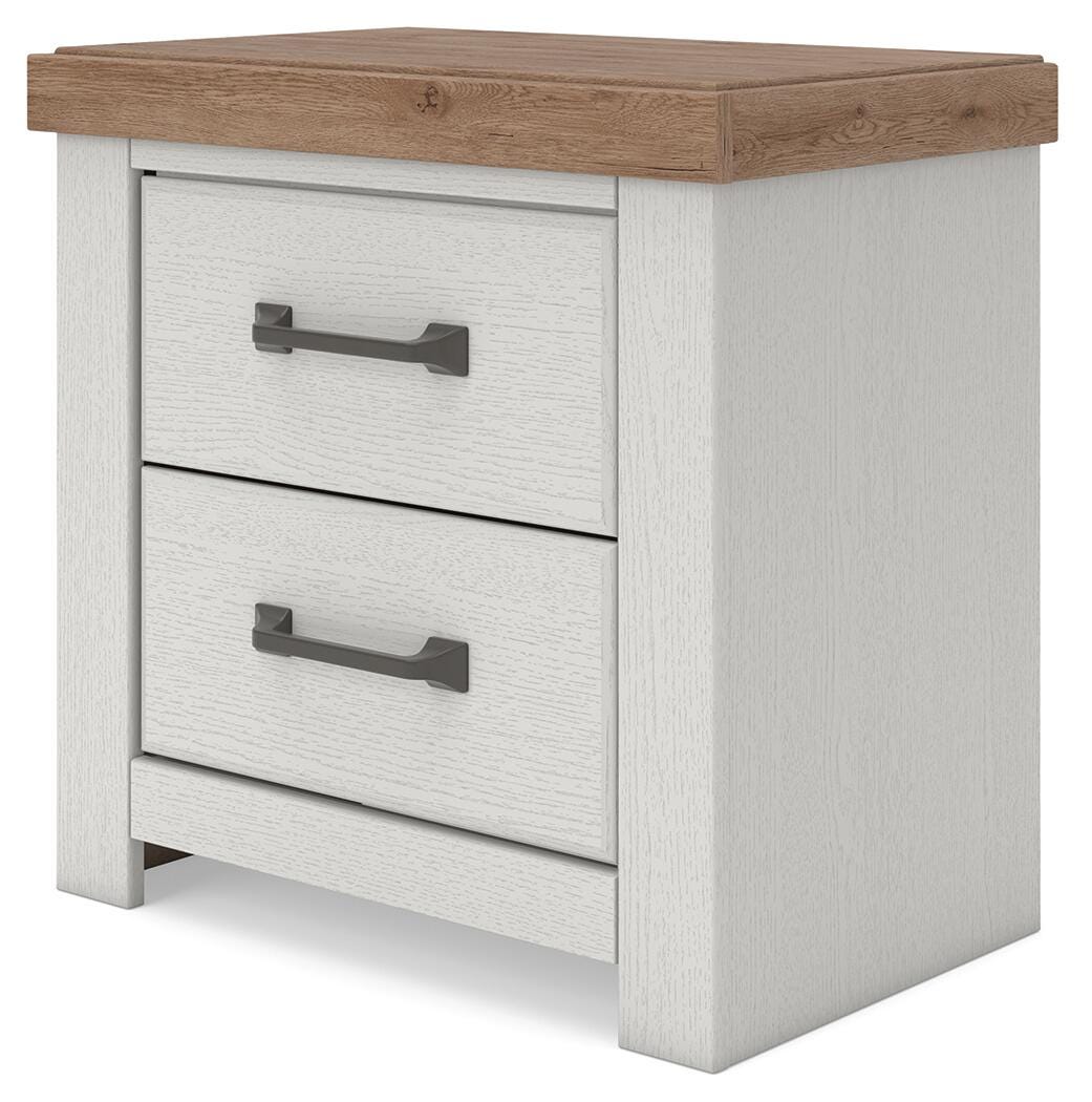 Benchcraft Savonport White Brown Nightstand