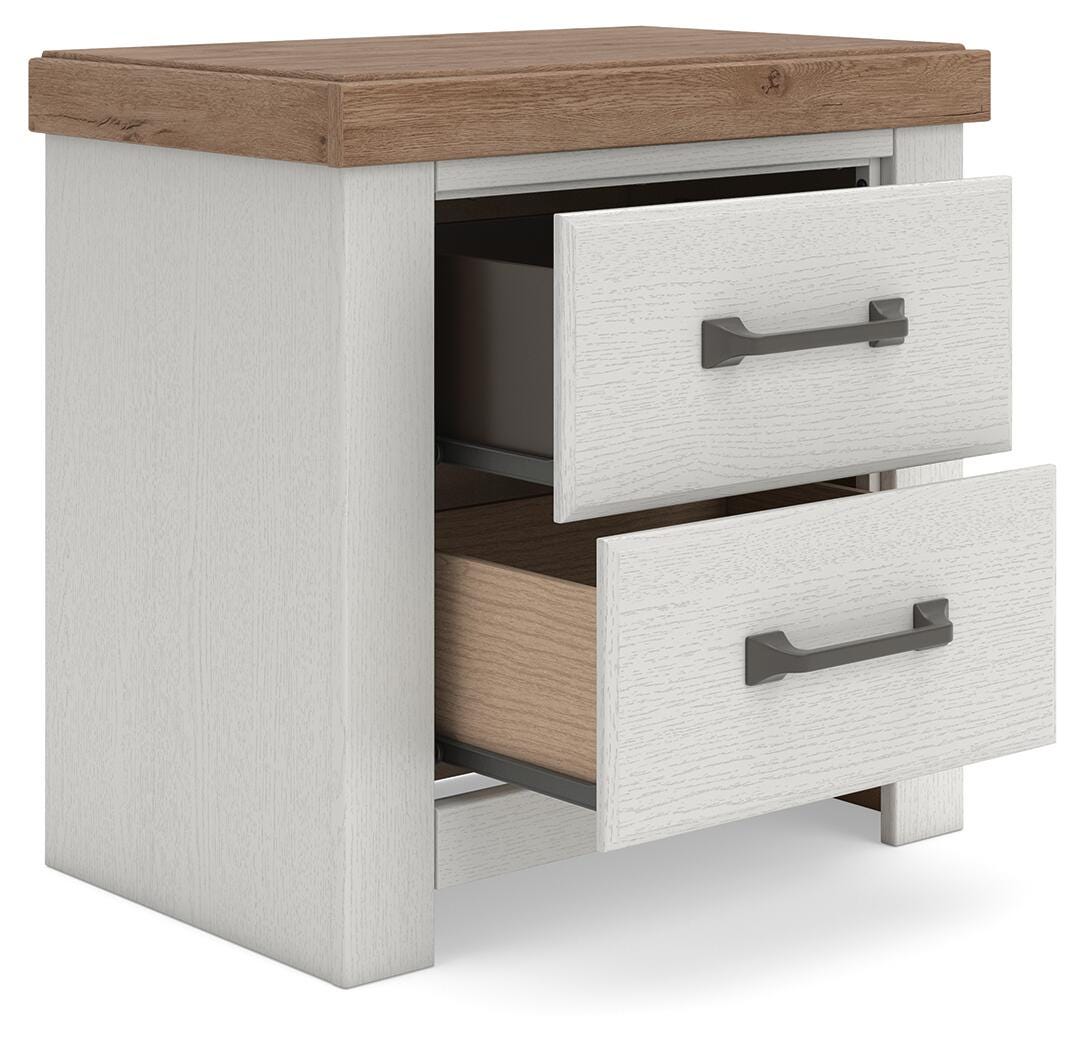 Benchcraft Savonport White Brown Nightstand