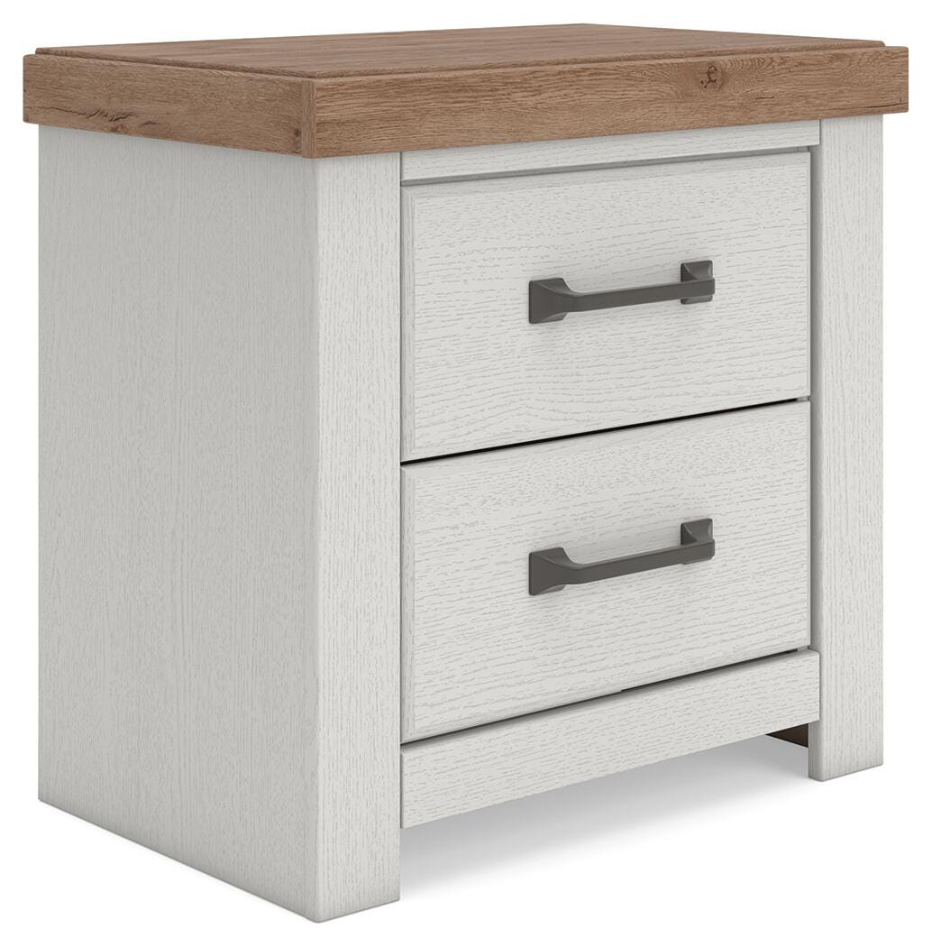 Benchcraft Savonport White Brown Nightstand