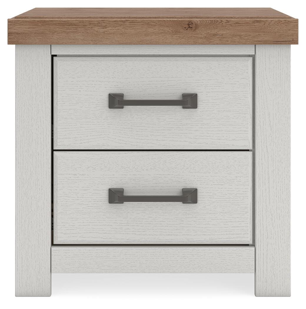 Benchcraft Savonport White Brown Nightstand