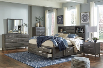 Ashley Caitbrook Gray Queen Storage Bed with 8 Drawers