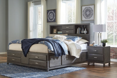Ashley Caitbrook Gray Queen Storage Bed with 8 Drawers