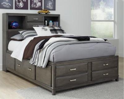 Ashley Caitbrook Gray Full Storage Bed with 7 Drawers