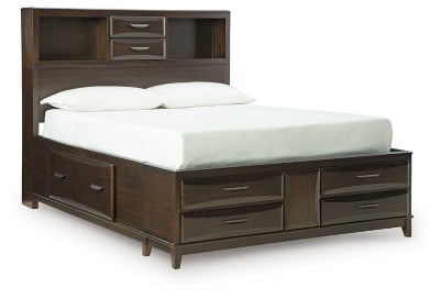 Ashley Vanmore Dark Brown Queen Storage Bed
