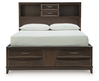 Ashley Vanmore Dark Brown Queen Storage Bed
