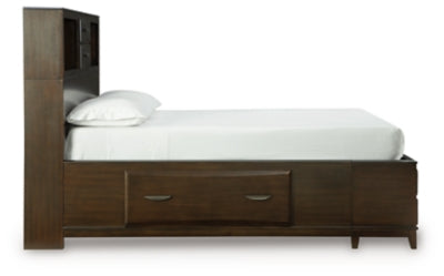 Ashley Vanmore Dark Brown Queen Storage Bed