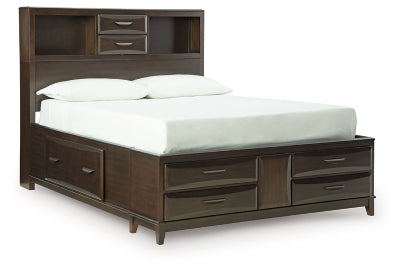 Ashley Vanmore Dark Brown Full Storage Bed