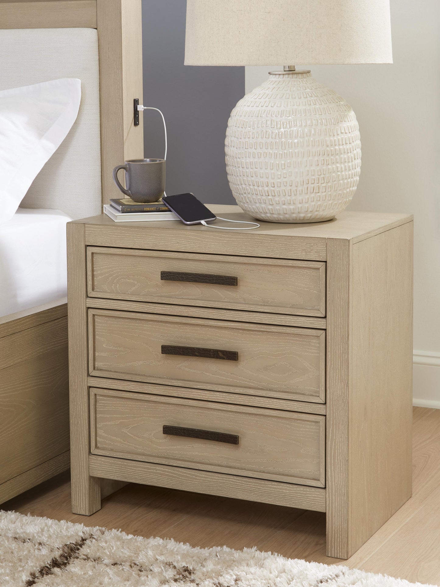 Ashley Calmoro Gray Nightstand
