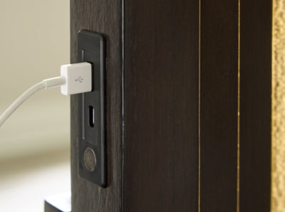 Ashley Neymorton Dark Grayish Brown Queen Upholstered Panel Bed