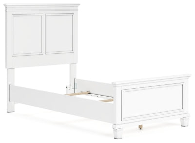Ashley Fortman White Twin Panel Bed