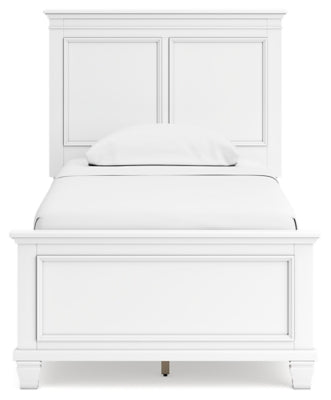 Ashley Fortman White Twin Panel Bed