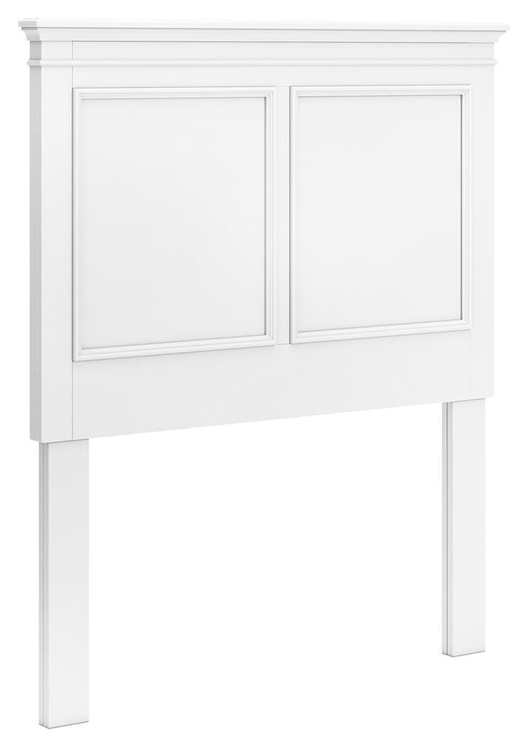 Ashley Fortman White Twin Panel Headboard