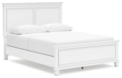 Ashley Fortman White Queen Panel Bed