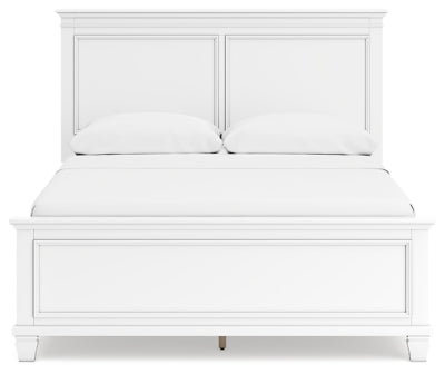 Ashley Fortman White Queen Panel Bed