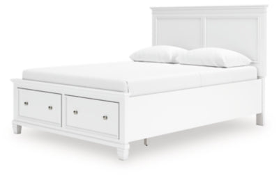 Ashley Fortman White Queen Panel Storage Bed