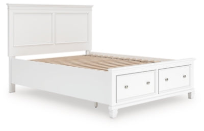 Ashley Fortman White Queen Panel Storage Bed