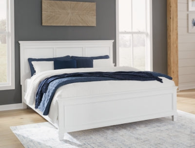 Ashley Fortman White Queen Panel Bed