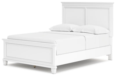 Ashley Fortman White Full Panel Bed
