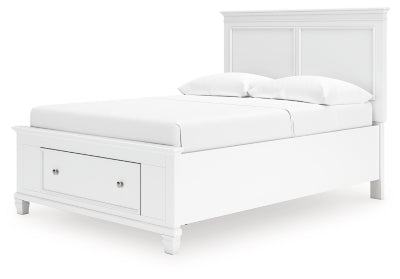 Ashley Fortman White Full Panel Storage Bed