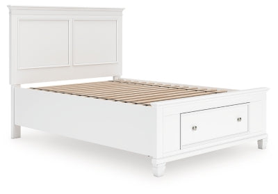 Ashley Fortman White Full Panel Storage Bed