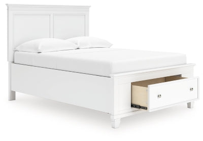 Ashley Fortman White Full Panel Storage Bed