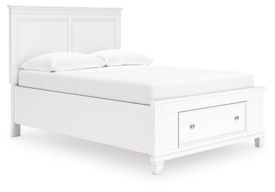 Ashley Fortman White Full Panel Storage Bed