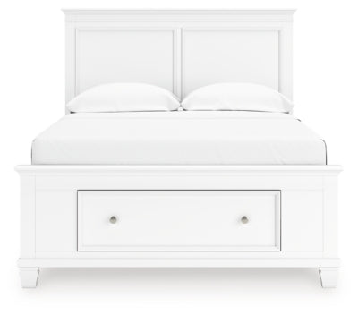 Ashley Fortman White Full Panel Storage Bed