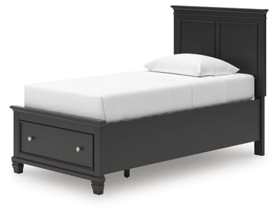 Ashley Lanolee Black Twin Panel Storage Bed