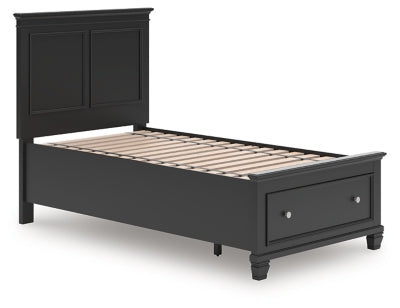 Ashley Lanolee Black Twin Panel Storage Bed